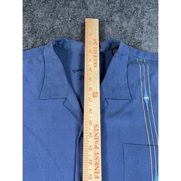 Tommy Bahama Hawaiian Shirt Mens XXL Blue 100% Silk Mulligan Mojito Camp - Picture 9 of 10